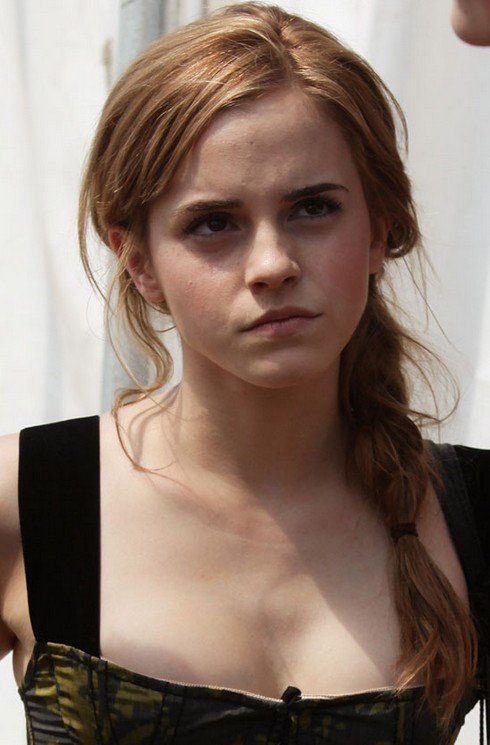 Emma Watson Long Hairstyle: Loose Braid