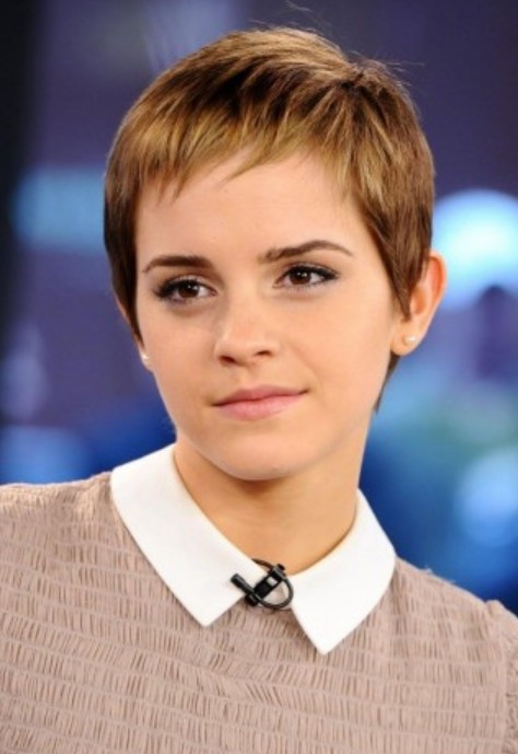 Emma Watson Kort Kapsel: Blond Haar