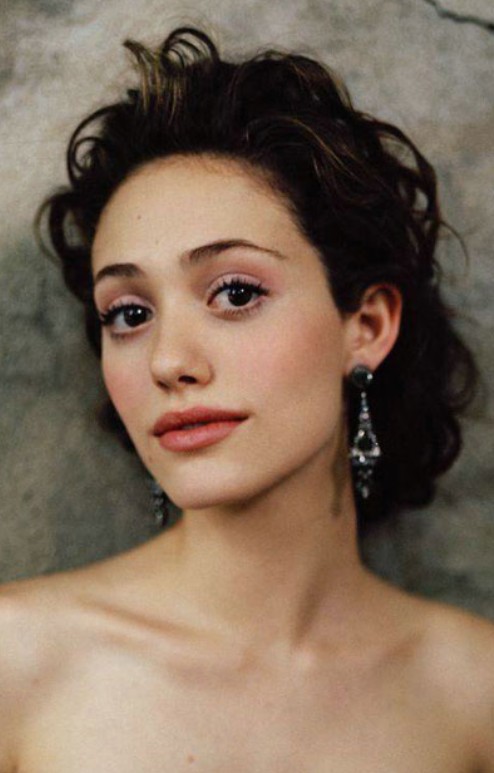 Emmy Rossum Long Hairstyle: Bobby Pinned Updo
