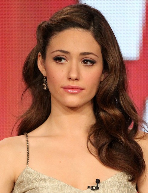 Emmy Rossum Long Hairstyle: Curly Hair for Fine Hair
