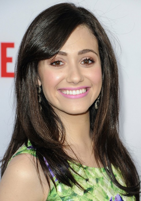 Emmy Rossum Long Hairstyle: Straight Haircut