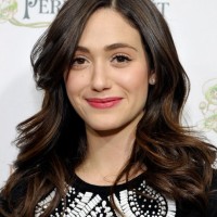 Emmy Rossum Long Hairstyles: 2014 Angular Waves