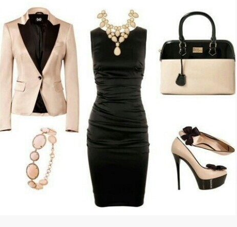 Formal Outfit, black and ivory