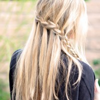 French Braid Tutorials: Waterfall Braided Hairstyles