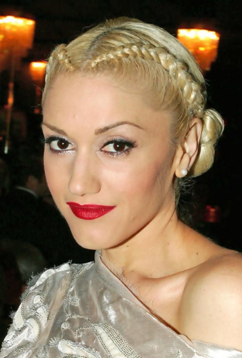 Gwen Stefani Long Hairstyle: Braided Updo