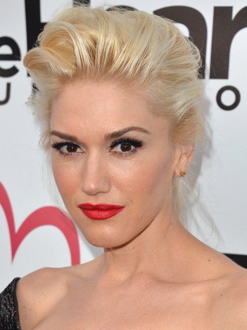 Gwen Stefani Long Hairstyle: Fluffy Updo