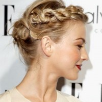 Julianne Hough Hairstyles: Pretty Braided Updo