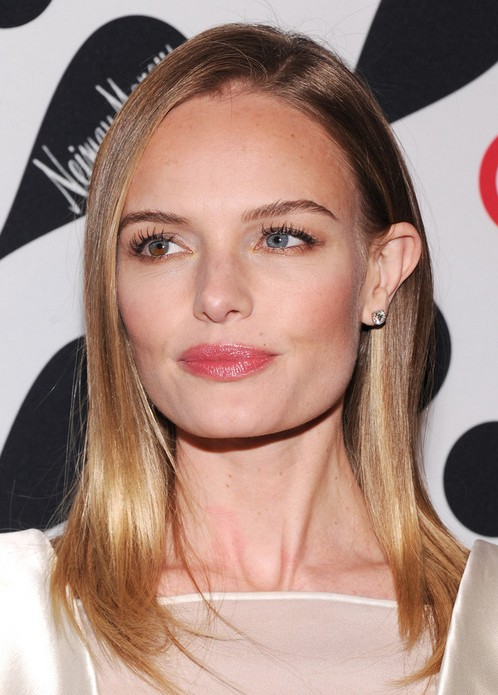 Kate Bosworth Medium Length Hairstyle: Straight Hair with Side Part