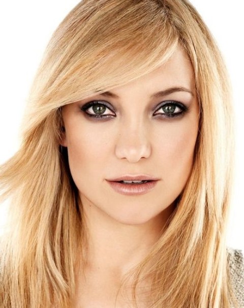 Kate Hudson Hairstyles: straight Haircut with Bangs