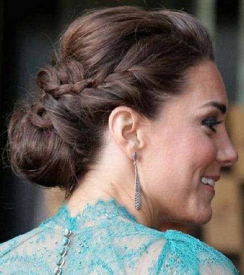 Kate Middleton Hairstyles: Braided Bun