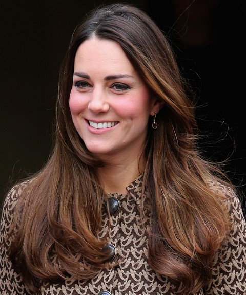 Kate Middleton Hairstyles: 2014 Ombre Long Wavy Haircut