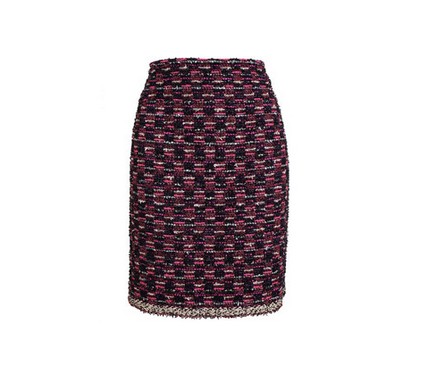 LANVIN Bouclé Tweed Pencil Skirt, Multi-purple