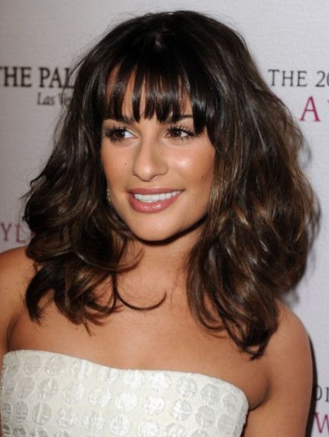 Lea Michele Hairstyles: Voluminous Medium Curls