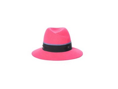 MAISON MICHEL Virginie fedora hat, raspberry pink