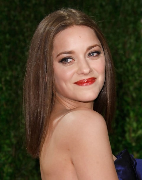 Marion Cotillard Long Hairstyle: Straight Hair with Side Bangs