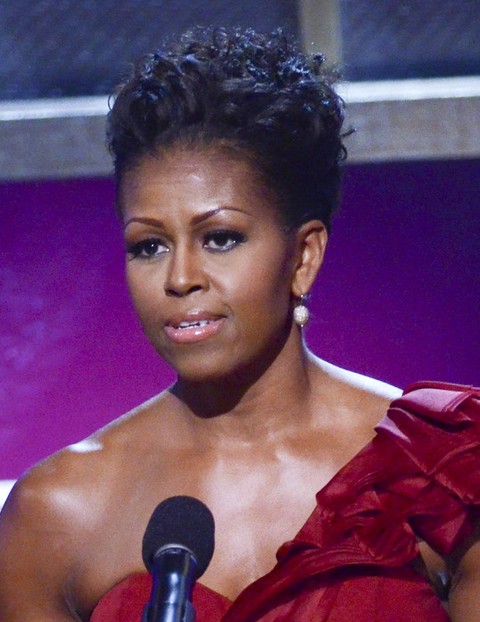 Michelle Obama Hairstyles: Pinned Up Ringlets