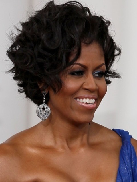 Michelle Obama Hairstyles: Shaggy Curls