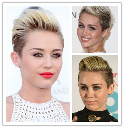 Miley Cyrus Hairstyles: Faux Hawk Haircut