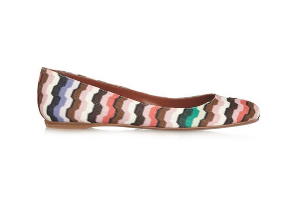 Missoni Crochet-knit ballet flats, multicolored