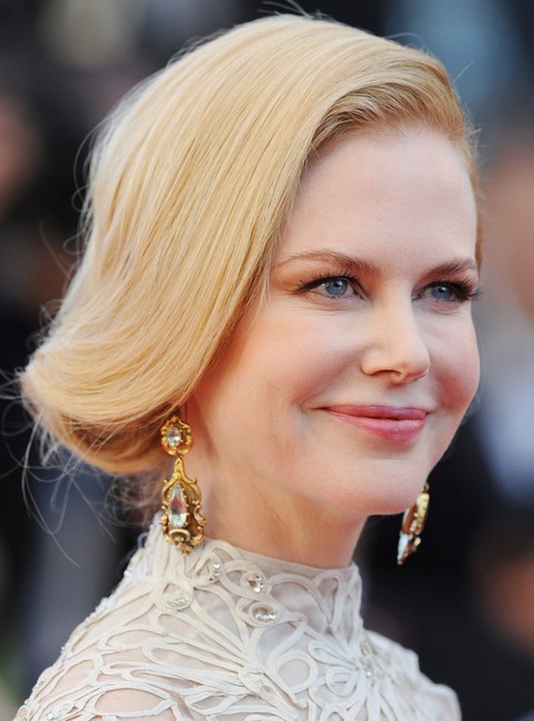 Nicole Kidman Long Hairstyle: Bobby Pinned Updo for Summer