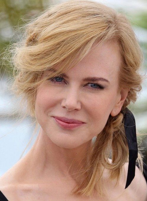 Nicole Kidman Long Hairstyle: Messy Updo