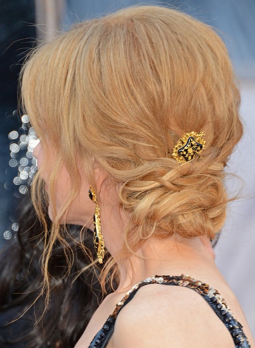 Nicole Kidman Long Hairstyle: Updo with Side Bangs