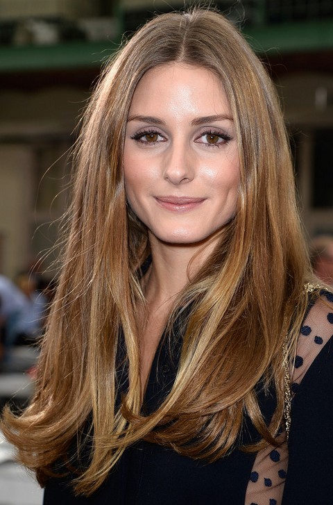 Olivia Palermo Hairstyles: Long Center-parted Hairstyle
