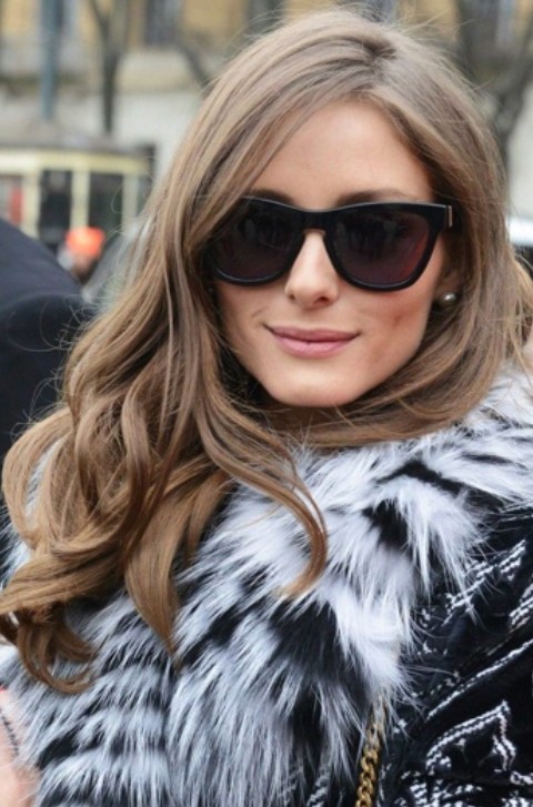 Olivia Palermo Hairstyles: Side-swept Curls
