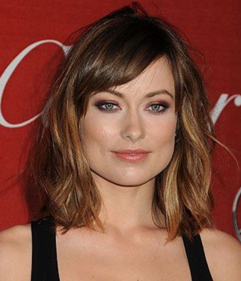 Olivia Wilde Hairstyles: Messily-tousled Medium Hairstyle