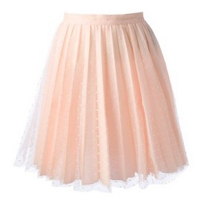 Pink VALENTINO pleated lace skirt