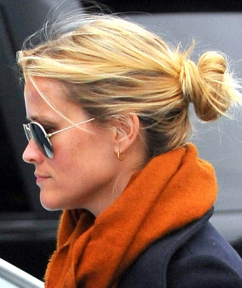 Reese Witherspoon Long Hairstyle: Loose Bun