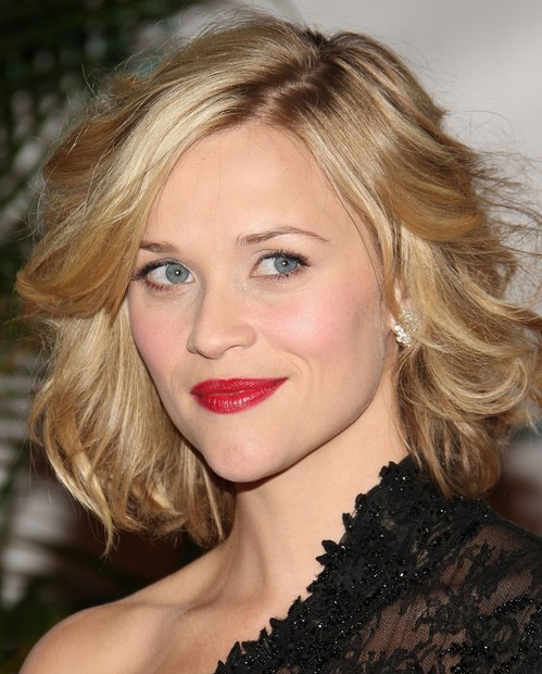 Reese Witherspoon Medium Length Hairstyle: Fluffy Curls