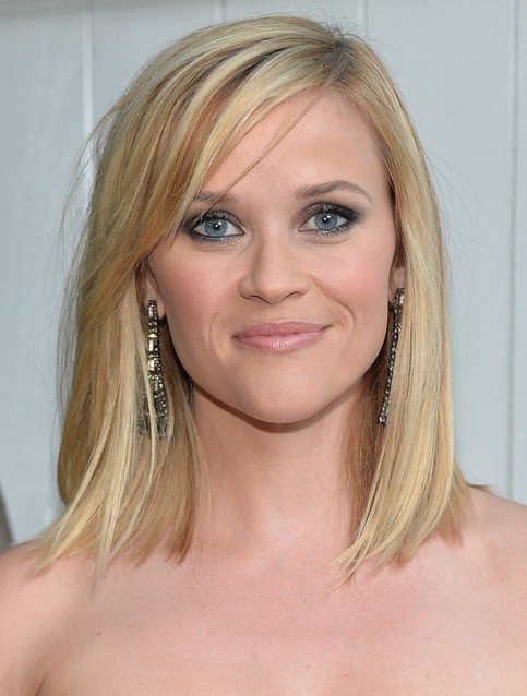 Reese Witherspoon Medium Length Hairstyles: 2014 Straight Bob