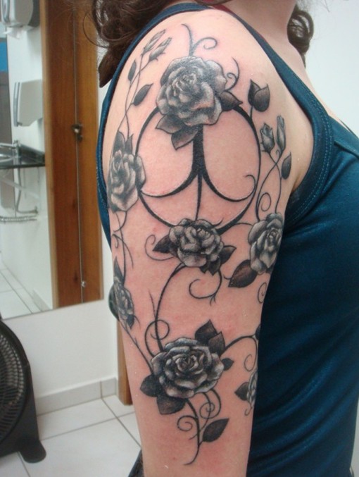 Rose Tattoo on Upper Arm