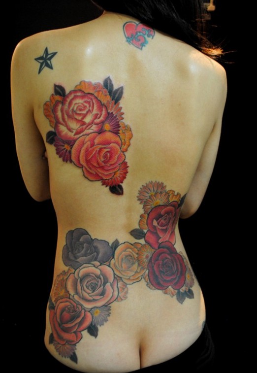 Rose tattoo: Japanese tattoos