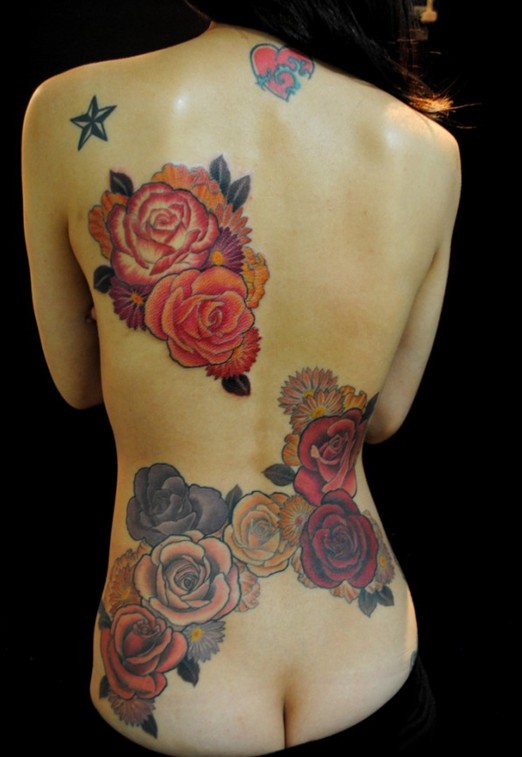 Rose-tatto​o-Japanese​-tattoos