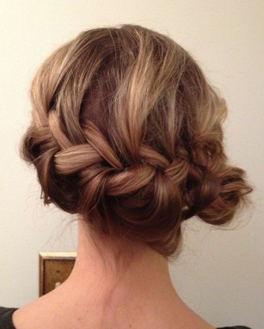 Side Bun Tutorials: Loose French Braid Updo Hairstyle
