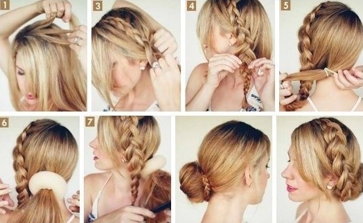 medium bun Pretty Updos Tutorials:   Braids Messy Designs Bun hair 10 hair for Low, Side and tutorial