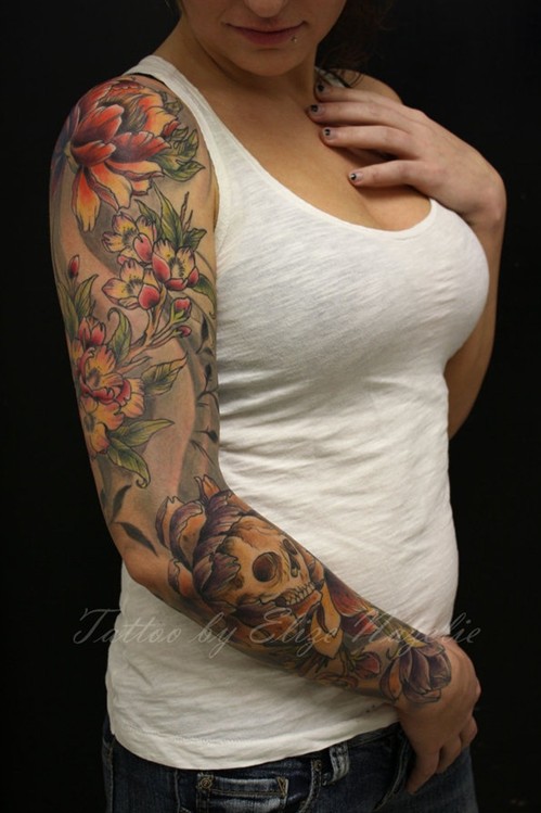 Skull Tattoos For Women On Arm