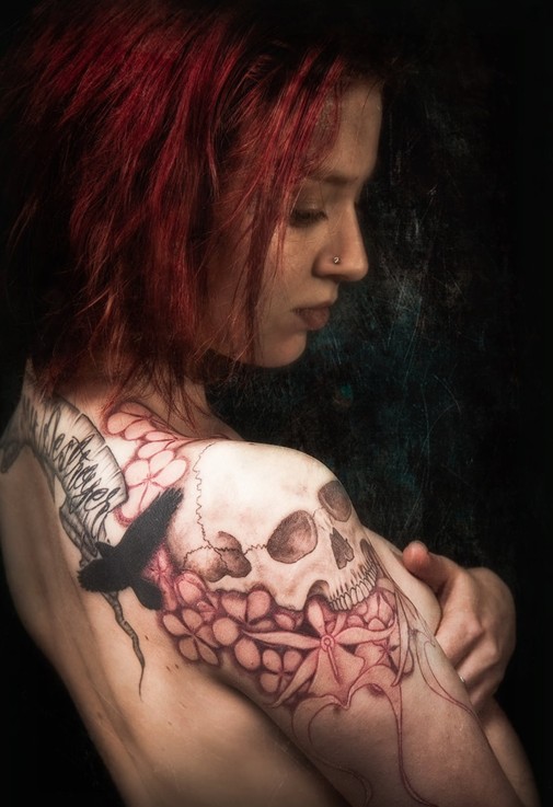 Skull tattoos designs for girls