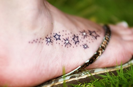 Star Tattoo Designs: Beautiful Star Tattoo on Foot