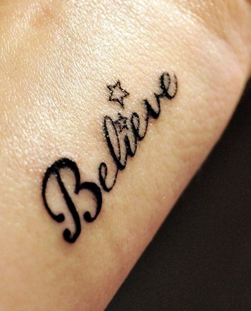 3D Star tattoos designs on wrist - Cute tattoos for girls