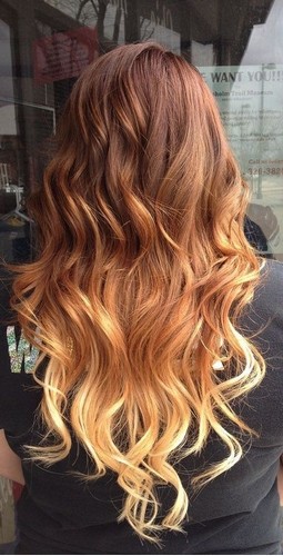 The Amazing Light Brown Ombre Curly Wavy Hairstyle