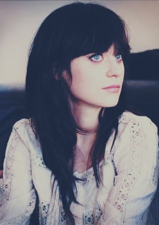 The Dreamy Like Vintage Style Zooey Deschanel Bangs for Long Black Hair
