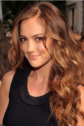 The Side Parted Long Curly Ombre Hairstyle