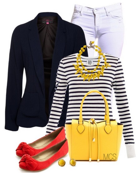 The Striped Sweater and Flat for Spring 2014 Outfit Ideas