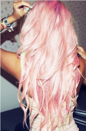 The Stunning Very Long Wavy Pink Hair