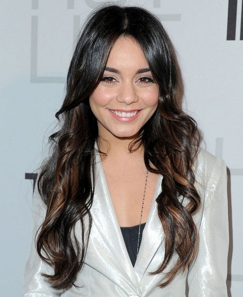 Vanessa Hudgens Long Hairstyle: Curls with Center Part