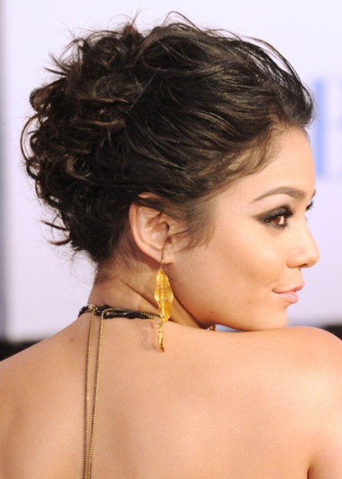 Vanessa Hudgens Long Hairstyle: Tousled Updo