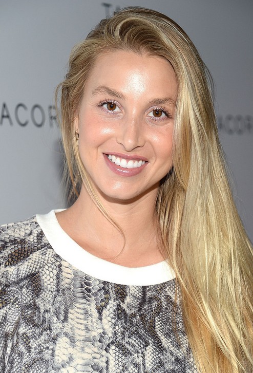 Whitney Port Long Hair style: 2014 Side Sweep